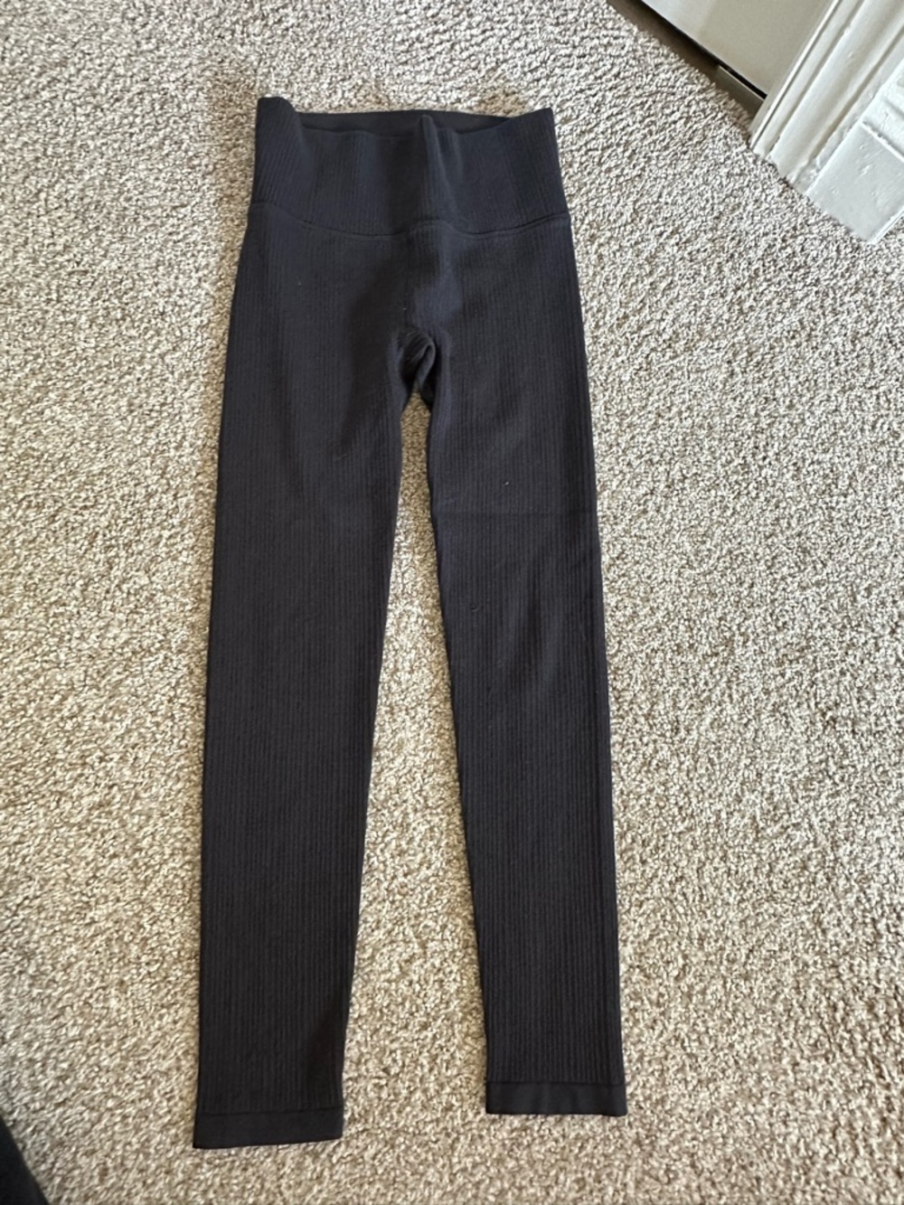 all in motion Black Ribbed Active leggings medium